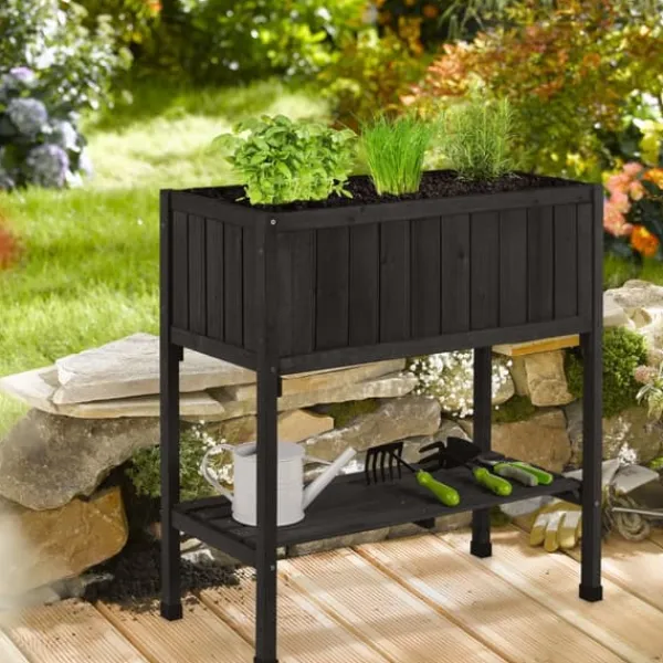 Discount Plantekasse, Hævet Fyrretræ, 80x74x38 cm Plantningsbænke