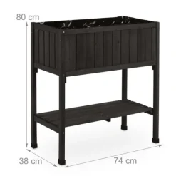 Discount Plantekasse, Hævet Fyrretræ, 80x74x38 cm Plantningsbænke