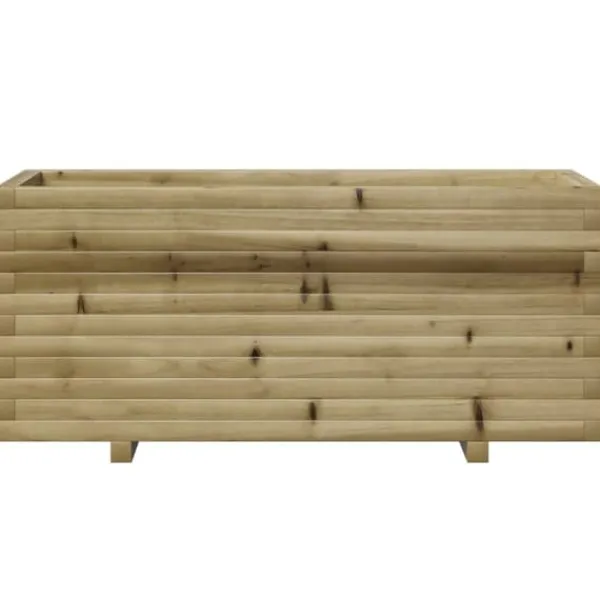 Plantningsbænke^Plantekasse i fyrretræ - Imprægneret og robust | Størrelse: 110x40x49,5 cm
