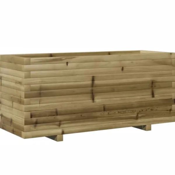 Plantningsbænke^Plantekasse i fyrretræ - Imprægneret og robust | Størrelse: 110x40x49,5 cm