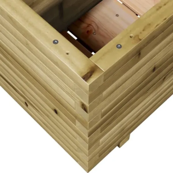 Plantningsbænke^Plantekasse i fyrretræ - Imprægneret og robust | Størrelse: 110x40x49,5 cm