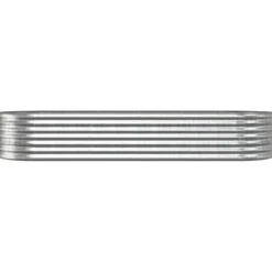 Sale Plantekasse i galvaniseret stål - Højbed | Størrelse: 224x80x36 cm | Farve: Sølv Plantningsbænke