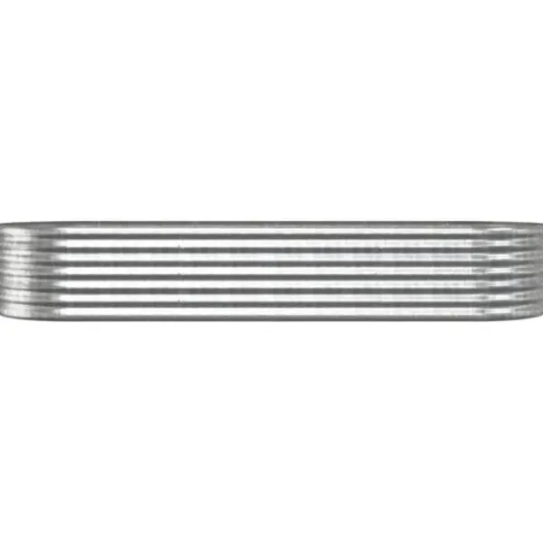 Sale Plantekasse i galvaniseret stål - Højbed | Størrelse: 224x80x36 cm | Farve: Sølv Plantningsbænke