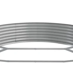 Plantningsbænke^Plantekasse i galvaniseret stål - Robust højbed til haven | Størrelse: 600x140x36 cm | Farve: Sølv