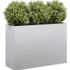 Krukker & Plantebeholdere^Plantekasse i galvaniseret stål - Holdbar og stilfuld | Størrelse: 120x40x80 cm