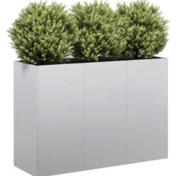 Krukker & Plantebeholdere^Plantekasse i galvaniseret stål - Holdbar og stilfuld | Størrelse: 120x40x80 cm