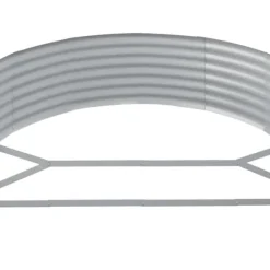 Plantningsbænke^Plantekasse i galvaniseret stål - Højbed til have og altan | 214x140x36 cm | Farve: Antracitgrå