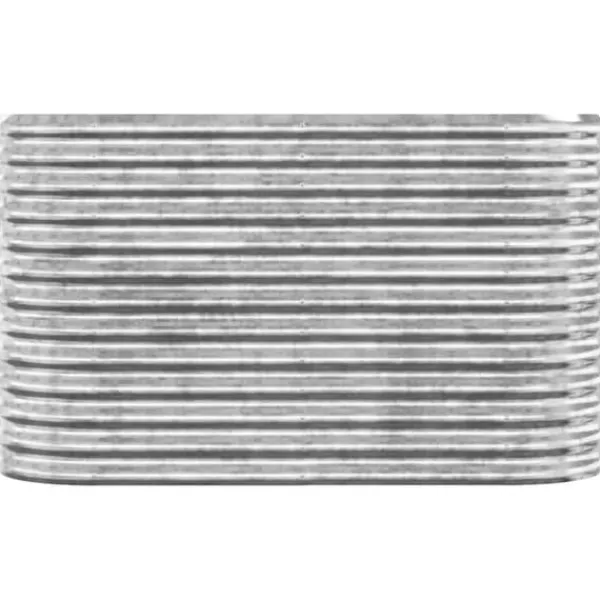 Plantningsbænke^Plantekasse i galvaniseret stål - Højbed | Størrelse: 114x40x68 cm | Farve: Sølv