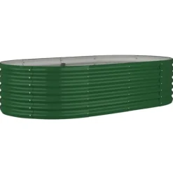 Best Plantekasse i galvaniseret stål - Højbed til have og altan | Størrelse: 152x80x36 cm | Farve: Grøn Plantningsbænke