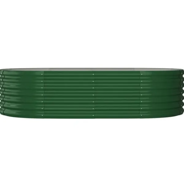 Best Plantekasse i galvaniseret stål - Højbed til have og altan | Størrelse: 152x80x36 cm | Farve: Grøn Plantningsbænke