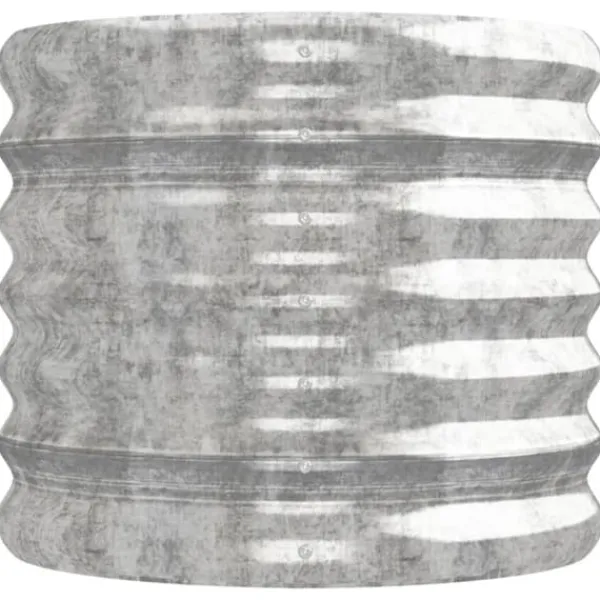 Plantningsbænke^Plantekasse i galvaniseret stål - Robust højbed | Størrelse: 224x40x36 cm | Farve: Sølv
