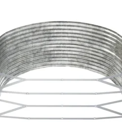 Plantningsbænke^Plantekasse i galvaniseret stål - Højbed | Størrelse: 447x140x68 cm | Farve: Sølv