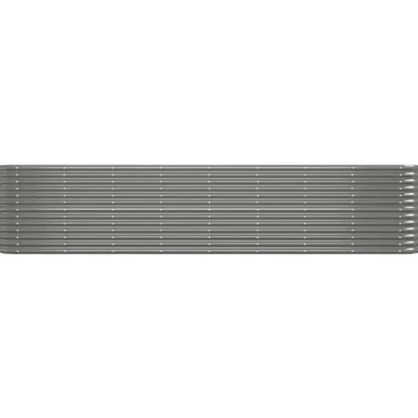 Best Plantekasse i galvaniseret stål - Højbed | Størrelse: 332x40x68 cm | Farve: Grå Plantningsbænke