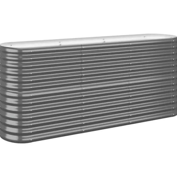 Plantningsbænke^Plantekasse i galvaniseret stål - Højbed | Farve: Antracitgrå | Størrelse: 152x40x68 cm