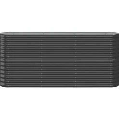Plantningsbænke^Plantekasse i galvaniseret stål - Højbed | Farve: Antracitgrå | Størrelse: 152x40x68 cm