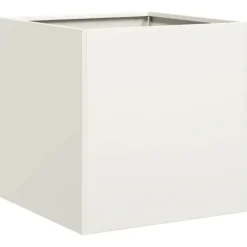 Outlet Plantekasse i koldvalset stål - Højbed til planter | Størrelse: 40x40x40 cm | Farve: Hvid Krukkeplanter Indendørs