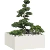 Krukker & Plantebeholdere^Plantekasse i koldvalset stål - Højbed til haver og terrasser | Størrelse: 100x100x40 cm | Farve: Hvid