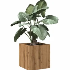 Hot Plantekasse i konstrueret træ - Dekorativ blomsterkrukke | Størrelse: 40x40x40 cm Krukkeplanter Indendørs