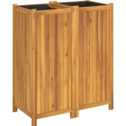 Krukker & Plantebeholdere^Plantekasse i massivt akacietræ med for - Dyrkning & Dekoration | Størrelse: 84x42x100 cm