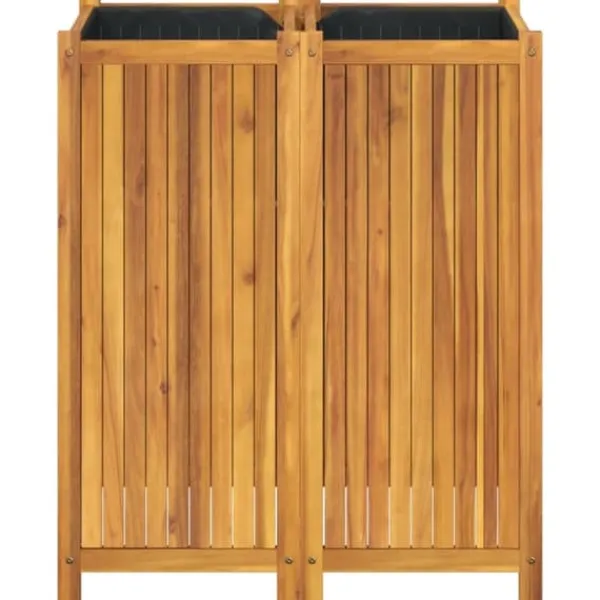 Krukker & Plantebeholdere^Plantekasse i massivt akacietræ med for - Dyrkning & Dekoration | Størrelse: 84x42x100 cm