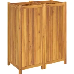 Krukker & Plantebeholdere^Plantekasse i massivt akacietræ med for - Dyrkning & Dekoration | Størrelse: 84x42x100 cm