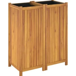 Krukker & Plantebeholdere^Plantekasse i massivt akacietræ med for - Dyrkning & Dekoration | Størrelse: 84x42x100 cm
