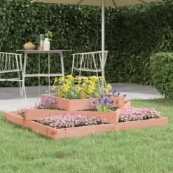 Online Plantekasse i massivt douglasgran - 3 niveauer | Størrelse: 112x112x27 cm Krukker & Plantebeholdere