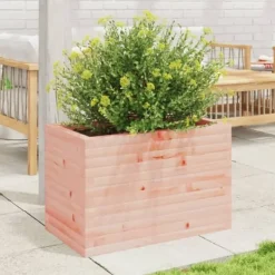Hot Plantekasse i massivt douglasgran - Stabil og dekorativ | Størrelse: 70x40x45,5 cm Krukker & Plantebeholdere