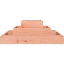 Clearance Plantekasse i massivt douglasgran - 3 niveauer | Størrelse: 80x80x27 cm Krukker & Plantebeholdere