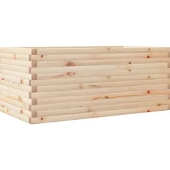 Sale Plantekasse i massivt fyrretræ - Robust og dekorativ | Størrelse: 110x60x45,5 cm Plantningsbænke