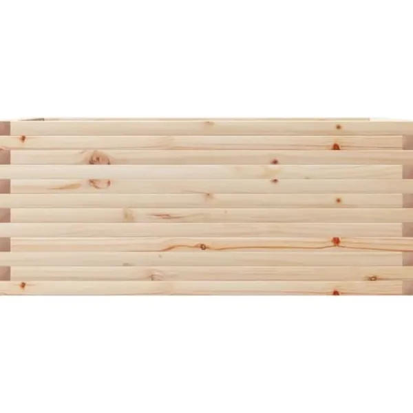 Sale Plantekasse i massivt fyrretræ - Robust og dekorativ | Størrelse: 110x60x45,5 cm Plantningsbænke