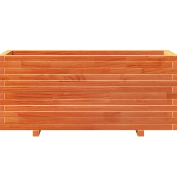 Krukker & Plantebeholdere^Plantekasse i massivt fyrretræ - Robuste blomsterkasser | Størrelse: 110x40x49,5 cm | Farve: Gyldenbrun
