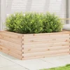 Plantningsbænke^Plantekasse i massivt fyrretræ - Rustik og holdbar | Størrelse: 110x110x46 cm