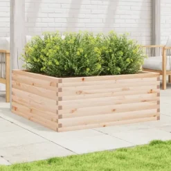 Plantningsbænke^Plantekasse i massivt fyrretræ - Rustik og holdbar | Størrelse: 110x110x46 cm