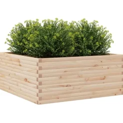 Plantningsbænke^Plantekasse i massivt fyrretræ - Rustik og holdbar | Størrelse: 110x110x46 cm