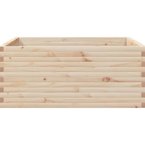 Plantningsbænke^Plantekasse i massivt fyrretræ - Rustik og holdbar | Størrelse: 110x110x46 cm