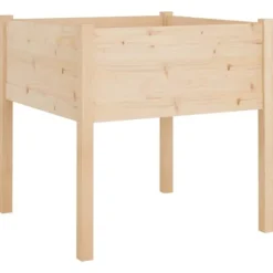 Clearance Plantekasse i massivt fyrretræ - Holdbar og vejrbestandig | Størrelse: 70x70x70 cm Krukker & Plantebeholdere