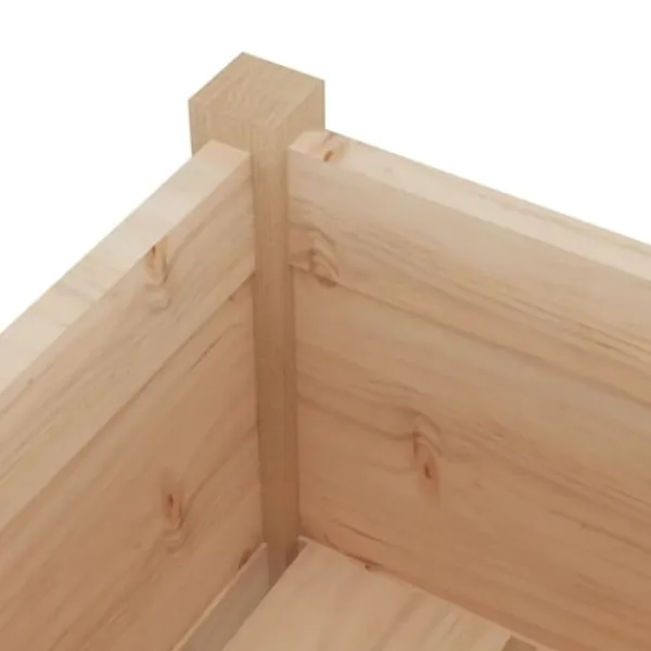 Clearance Plantekasse i massivt fyrretræ - Holdbar og vejrbestandig | Størrelse: 70x70x70 cm Krukker & Plantebeholdere
