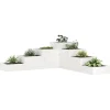 Krukker & Plantebeholdere^Plantekasse i massivt fyrretræ med 4 niveauer | Størrelse: 106x104,5x36 cm | Farve: Hvid