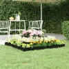 Plantningsbænke^Plantekasse i massivt fyrretræ - Blomsterkasse med 3 niveauer | Størrelse: 110x110x27 cm | Farve: Sort