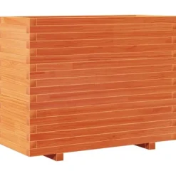 Krukker & Plantebeholdere^Plantekasse i massivt fyrretræ - Dekorativ havekasse | Størrelse: 90x40x72 cm | Farve: Gyldenbrun