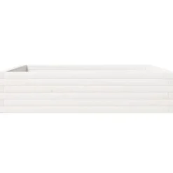 Best Plantekasse i massivt fyrretræ - Dybde 100 cm | Farve: Hvid | Størrelse: 100x100x23 cm Plantningsbænke