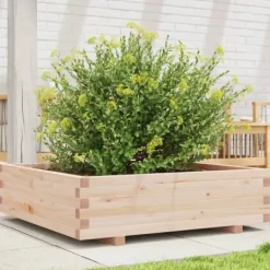 Sale Plantekasse i massivt fyrretræ - 90x90x26,5 cm | Størrelse: 90x90x26,5 cm Plantningsbænke