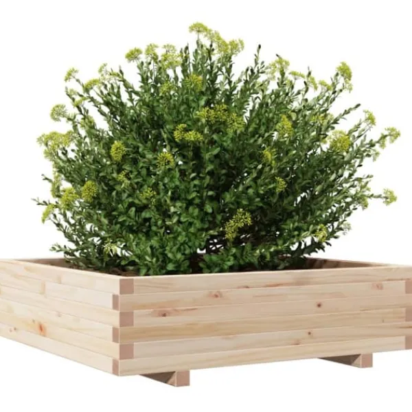 Sale Plantekasse i massivt fyrretræ - 90x90x26,5 cm | Størrelse: 90x90x26,5 cm Plantningsbænke