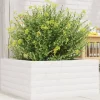 Blomster^Plantekasse i massivt fyrretræ - Dybde: 50x50x23 cm | Farve: Hvid