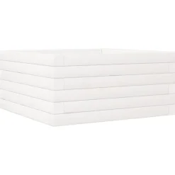 Blomster^Plantekasse i massivt fyrretræ - Dybde: 50x50x23 cm | Farve: Hvid