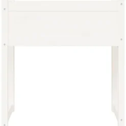 Plantningsbænke^Plantekasse i massivt fyrretræ - Dekorativ blomsterkasse | Størrelse: 78x40x81 cm | Farve: Hvid