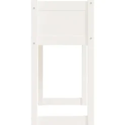 Plantningsbænke^Plantekasse i massivt fyrretræ - Dekorativ blomsterkasse | Størrelse: 78x40x81 cm | Farve: Hvid