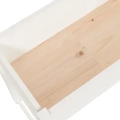 Plantningsbænke^Plantekasse i massivt fyrretræ - Dekorativ blomsterkasse | Størrelse: 78x40x81 cm | Farve: Hvid
