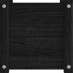 Krukker & Plantebeholdere^Plantekasse i massivt fyrretræ - Blomsterkasse | Størrelse: 31x31x31 cm | Farve: Sort
